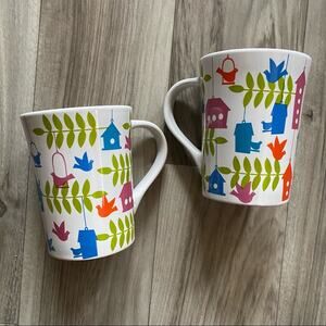 Room Creative‎ Bird Houses Pair of Mugs by Signature